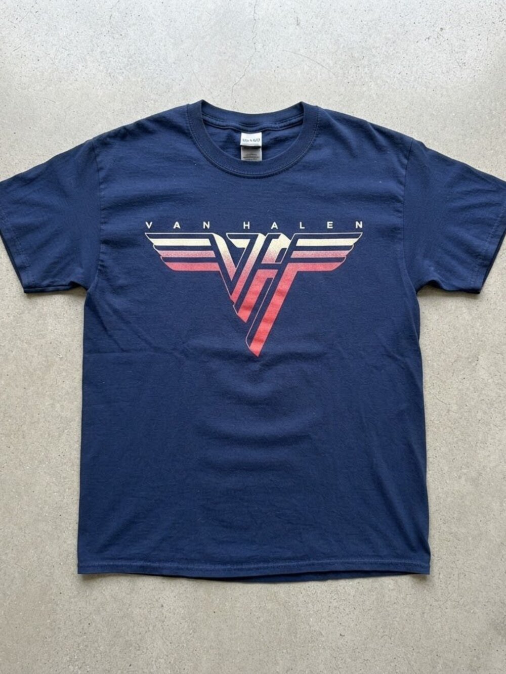 Van Halen Classic Winged Logo Navy Blue T-Shirt S-4XL